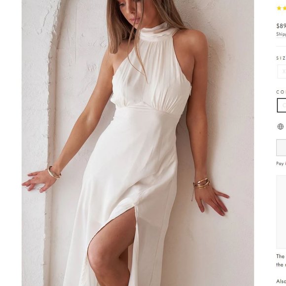 Mura Boutique Dresses & Skirts - Mura Boutique Cream Midi Dress